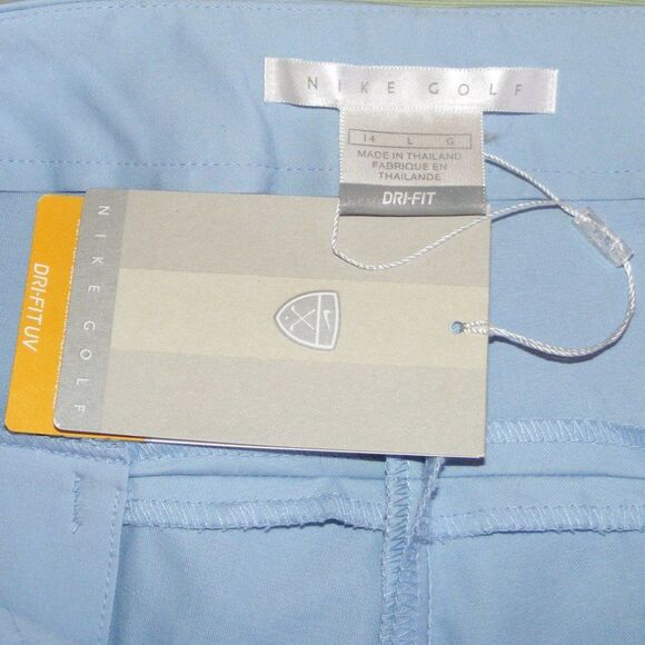 new Nike Golf Shorts, 14, Light Blue, Zipper/Clasp, Pockets, stretch - Picture 13 of 16